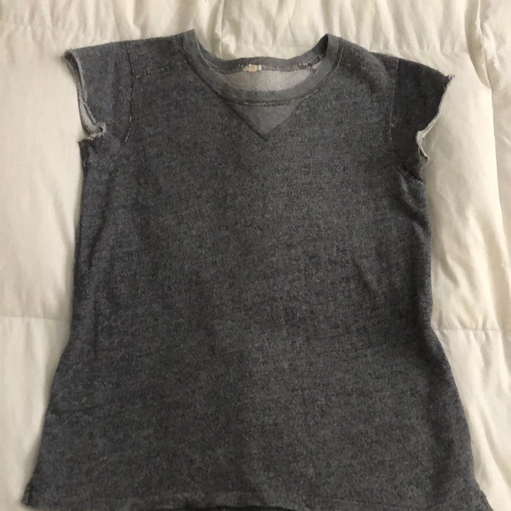 J Crew grey short sleeve sweatshirt